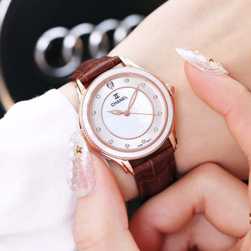 Elegant Ceramic Bezel Ladies' Watch 35MM