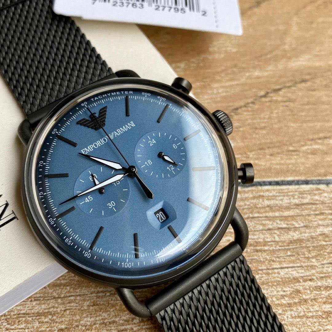 Steel Strap Quartz Chronograph Men's Watch - Model: AR11201