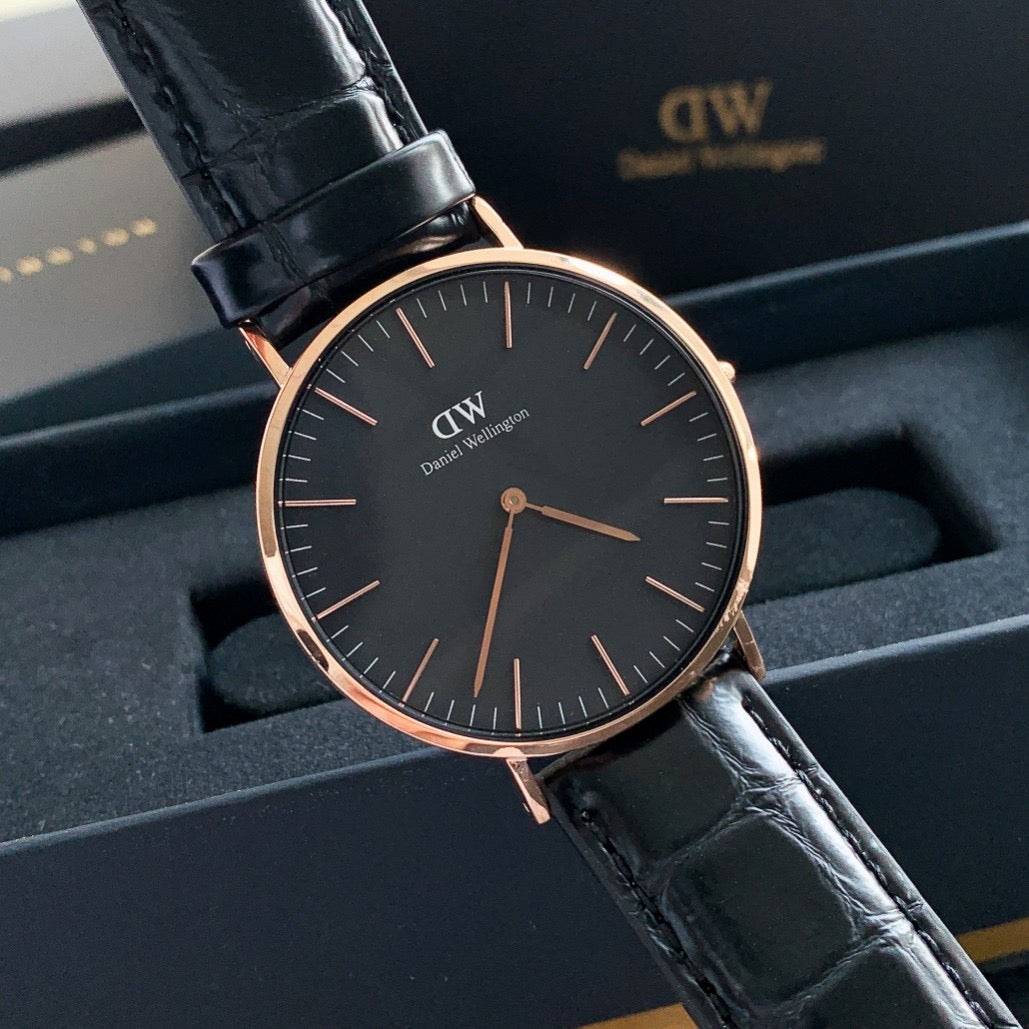 Cambridge Classic Leather Strap Men's Watch 40MM