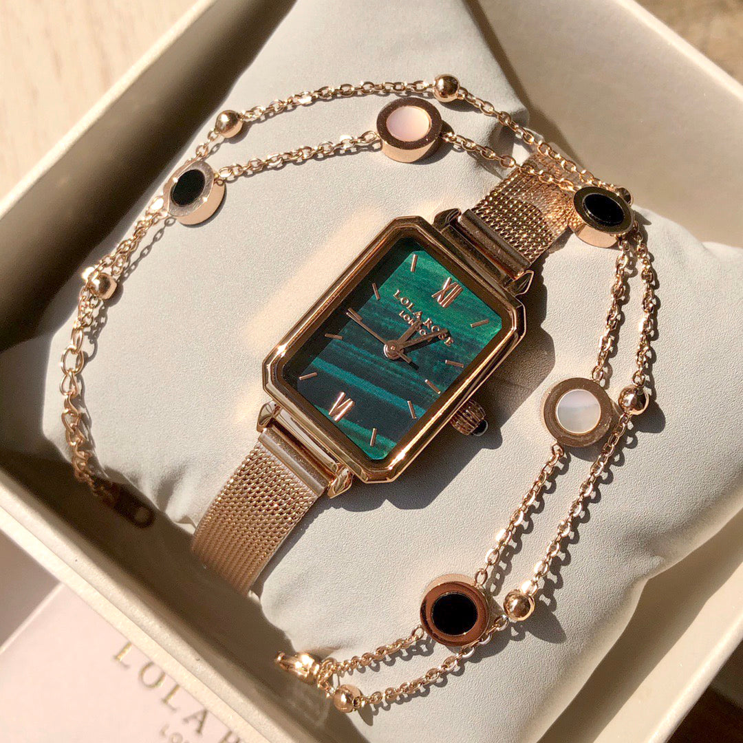 Red Hot Square Green Watch