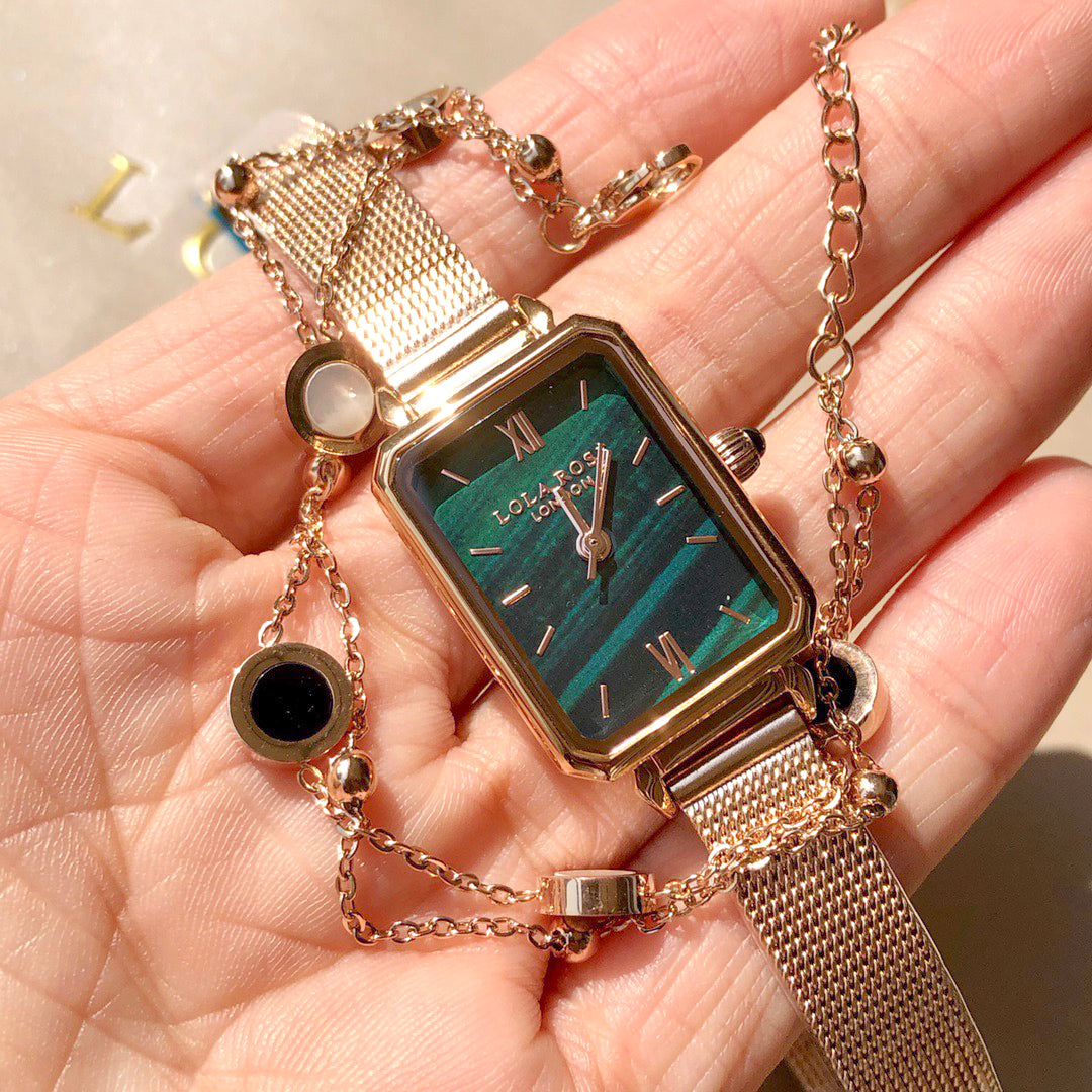 Red Hot Square Green Watch